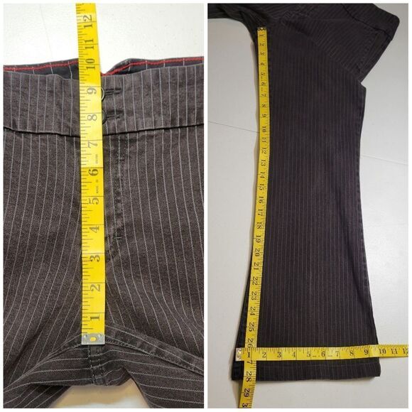 Tommy Hilfiger Y2K Pin Stripe Striped Black Pants - Picture 14 of 14